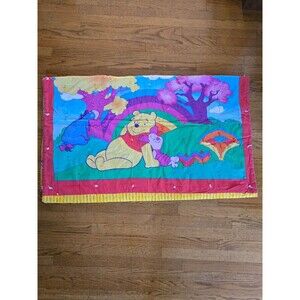 Winnie the Pooh Reversible Kids Blanket Pooh Piglet Eeyore 41" x 66"